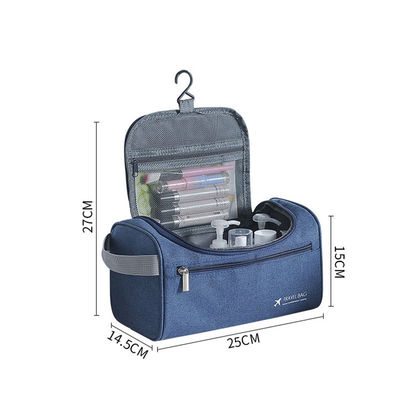 Mens Waterproof Oxford Hanging Travel Toiletry Bag With Hook