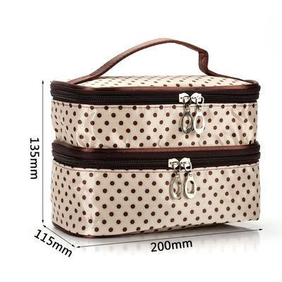 Multifunction Washable Double Layer Polyester Cosmetic Bag