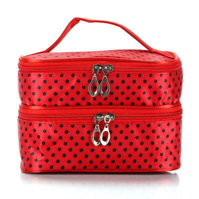 Multifunction Washable Double Layer Polyester Cosmetic Bag