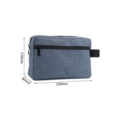 Men's Travel Pure Color Makeup Cosmetic Bag With Zipper