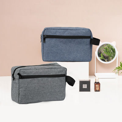 Men's Travel Pure Color Makeup Cosmetic Bag With Zipper