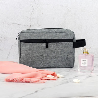 Men's Travel Pure Color Makeup Cosmetic Bag With Zipper