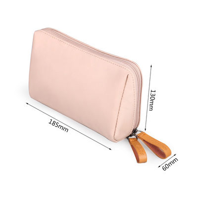 Wholesale Custom Pure Color Blank Polyester Pink Cosmetic Bag