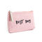 High Quality Pure Color Recycled Portable Travel Zipper Cosmetic Bag