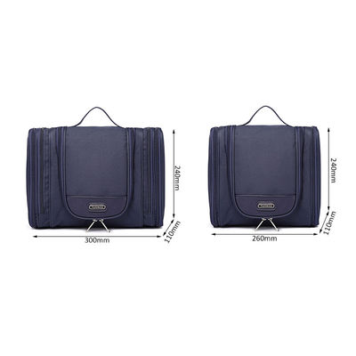 Girls Double Zipper Polyester Hanging Travel Toiletry Bag