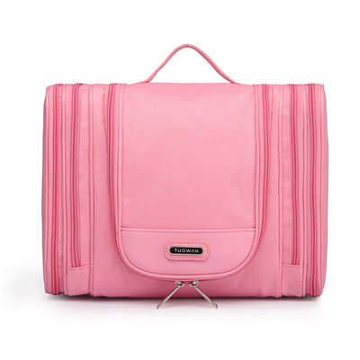 Girls Double Zipper Polyester Hanging Travel Toiletry Bag