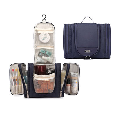 Girls Double Zipper Polyester Hanging Travel Toiletry Bag