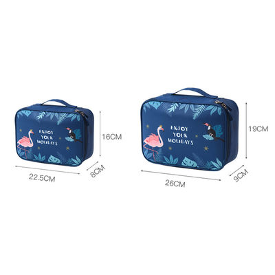 Adjustable Dividers Cosmetic Train Case With Mirror