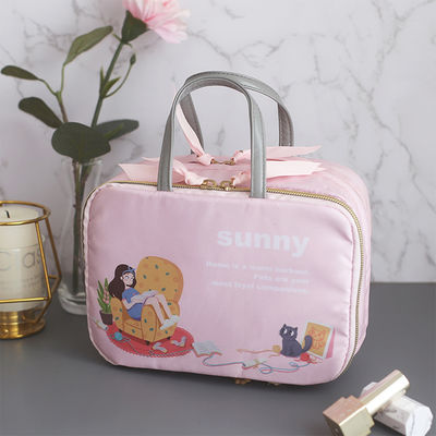 Zipper Closure Cartoon Polyester Travel Toiletry Organizer