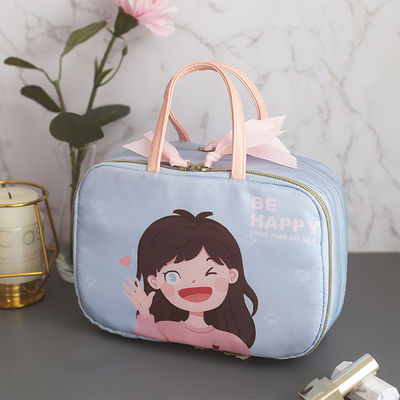 Zipper Closure Cartoon Polyester Travel Toiletry Organizer