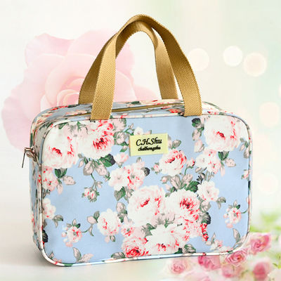 Printed Polyester Travel Makeup Organizer Bag For Women