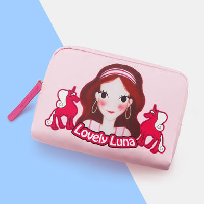 Student'S Zipper Closure Polyester Travel Makeup Pouch