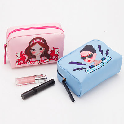 Student'S Zipper Closure Polyester Travel Makeup Pouch