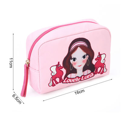 Student'S Zipper Closure Polyester Travel Makeup Pouch