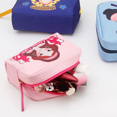 Student'S Zipper Closure Polyester Travel Makeup Pouch