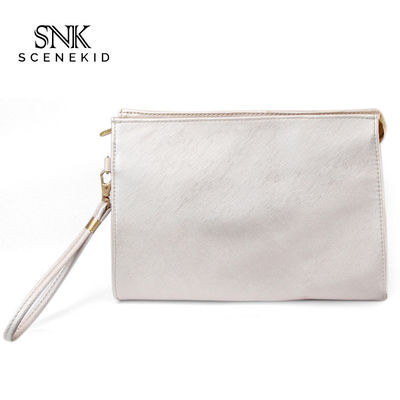 Wholesale Custom Pure Color Blank PU Leather Cosmetic Bag Travel