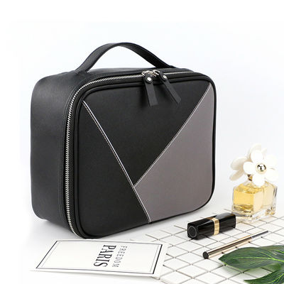 Wholesale Custom Waterproof PU Women Cosmetic Bag with Double Zipper