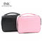 Ladies Pure Color Blank Black Custom Waterproof PU Cosmetic Bag