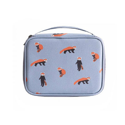 Standard Size Cartoon Printed Toiletry Cosmetic Bag With Handle Waterproof