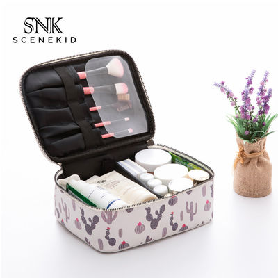 Standard Size Cartoon Printed Toiletry Cosmetic Bag With Handle Waterproof