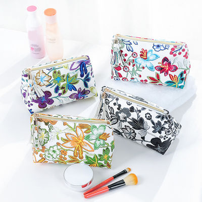 Wholesale Vivid Embroidery Flower Pattern Fabric Elegant Beauty Bag