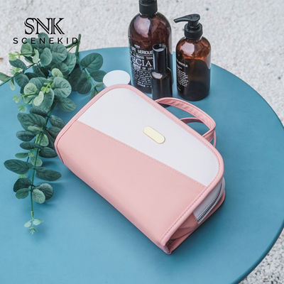 Eco Friendly Women Portable Travel PU Leather Toiletry Makeup Bag