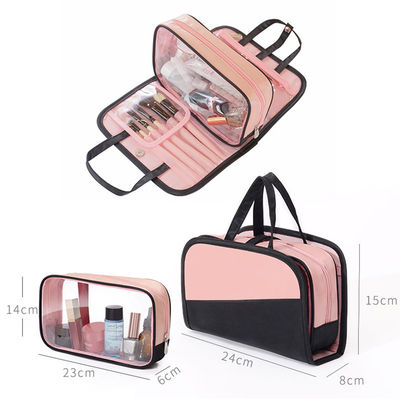 Personalised Portable Makeup Bag Waterproof PU Cosmetic Tote Bag