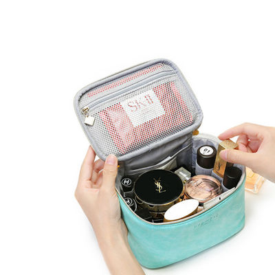 Cylinder Bucket Shape Cosmetic Makeup Bag PU Premium Beach Toiletry Bag