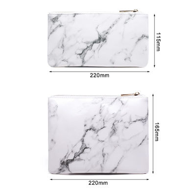 22*11.5cm  Marble PU Cosmetic Makeup Bag For Travel