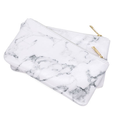 22*11.5cm  Marble PU Cosmetic Makeup Bag For Travel