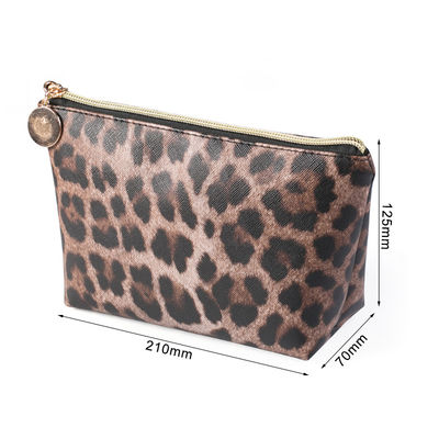 Multifunctional Leopard Print PU Makeup Travel Bag