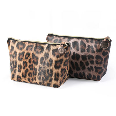 Multifunctional Leopard Print PU Makeup Travel Bag