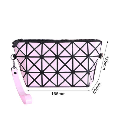 Waterproof PU Leather Diamond Lattice  Toiletry Bag