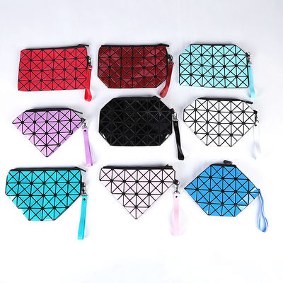 Waterproof PU Leather Diamond Lattice  Toiletry Bag