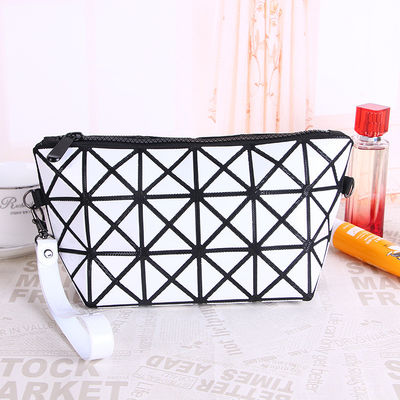 Waterproof PU Leather Diamond Lattice  Toiletry Bag