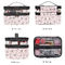 Multifunction Two Floors Marble PU Cosmetic Bag For Women