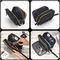 2 Main Compartments Black Polyester Makeup Bag