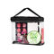 Large Double Zippers Clear Cosmetic Organizer Pouch for Carrying Makeup