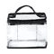 Large Water Resistant Clear Travel Makeup Train Bag with Top Handle