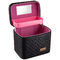 Women PU Leather Makeup Train Case With Mirror
