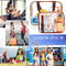 6pcs Zipper Closure Portable Waterproof Cosmetic Bags For Travel