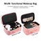 Double Layer Travel PU Leather Makeup Brush Holder Bag