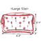Zippered Rose Pattern Transparent PVC Toiletry Bag For Travel