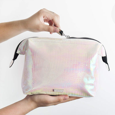 Multi Purpose Iridescent PU Makeup Bag With Zipper