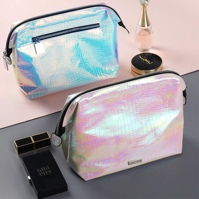 Multi Purpose Iridescent PU Makeup Bag With Zipper