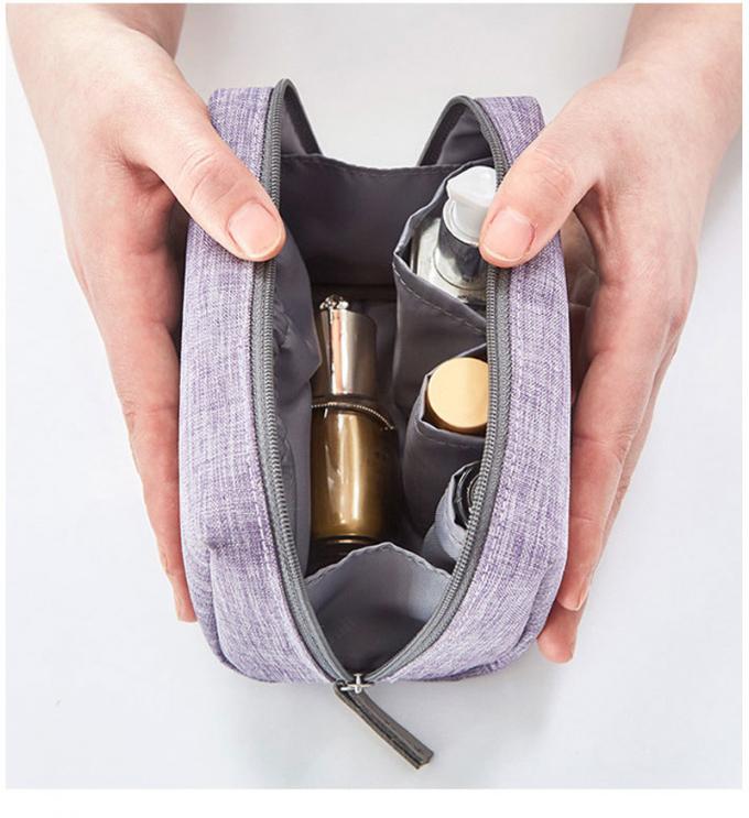 Zipper Travel Cylinder Bucket Polyester Cosmetic Bag 8