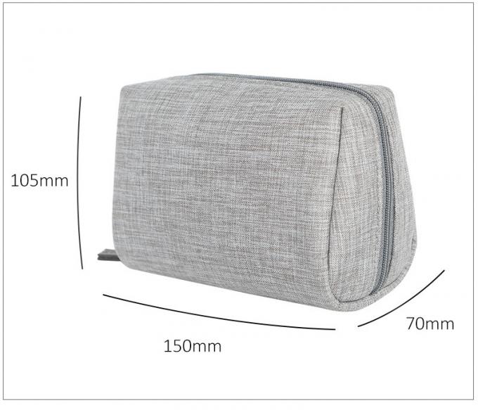 Zipper Travel Cylinder Bucket Polyester Cosmetic Bag 4