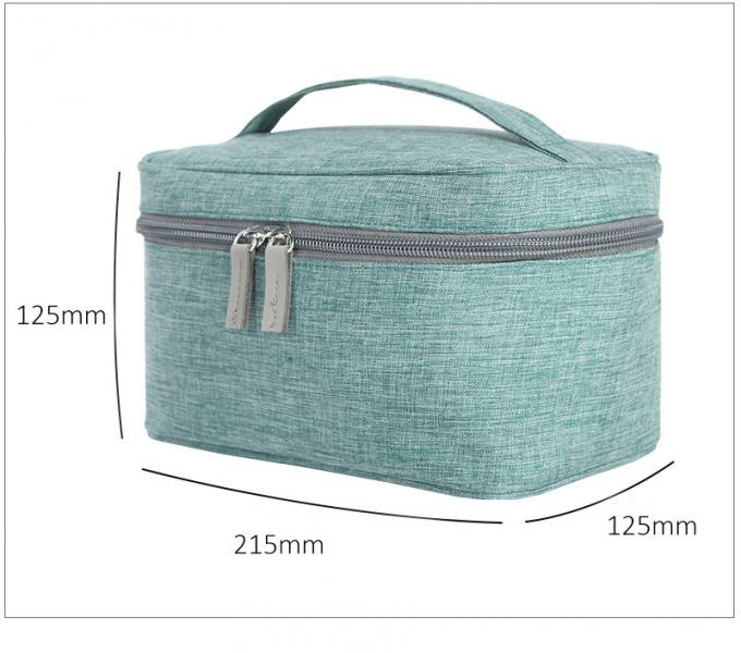 Zipper Travel Cylinder Bucket Polyester Cosmetic Bag 3