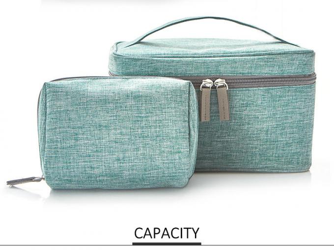 Zipper Travel Cylinder Bucket Polyester Cosmetic Bag 2