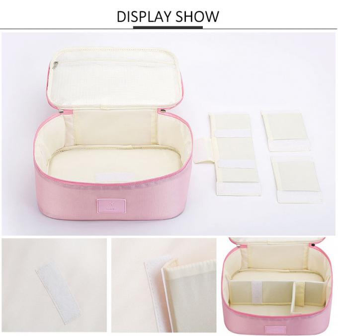 Waterproof Large Polyester Dividers Cosmetics Makeup Bag 4